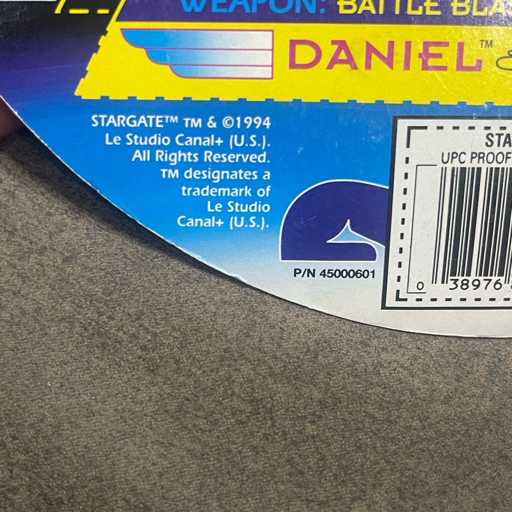 Vintage Stargate Action‎ Figure Daniel Archaeologist New In Package 1994 - Picture 5 of 5